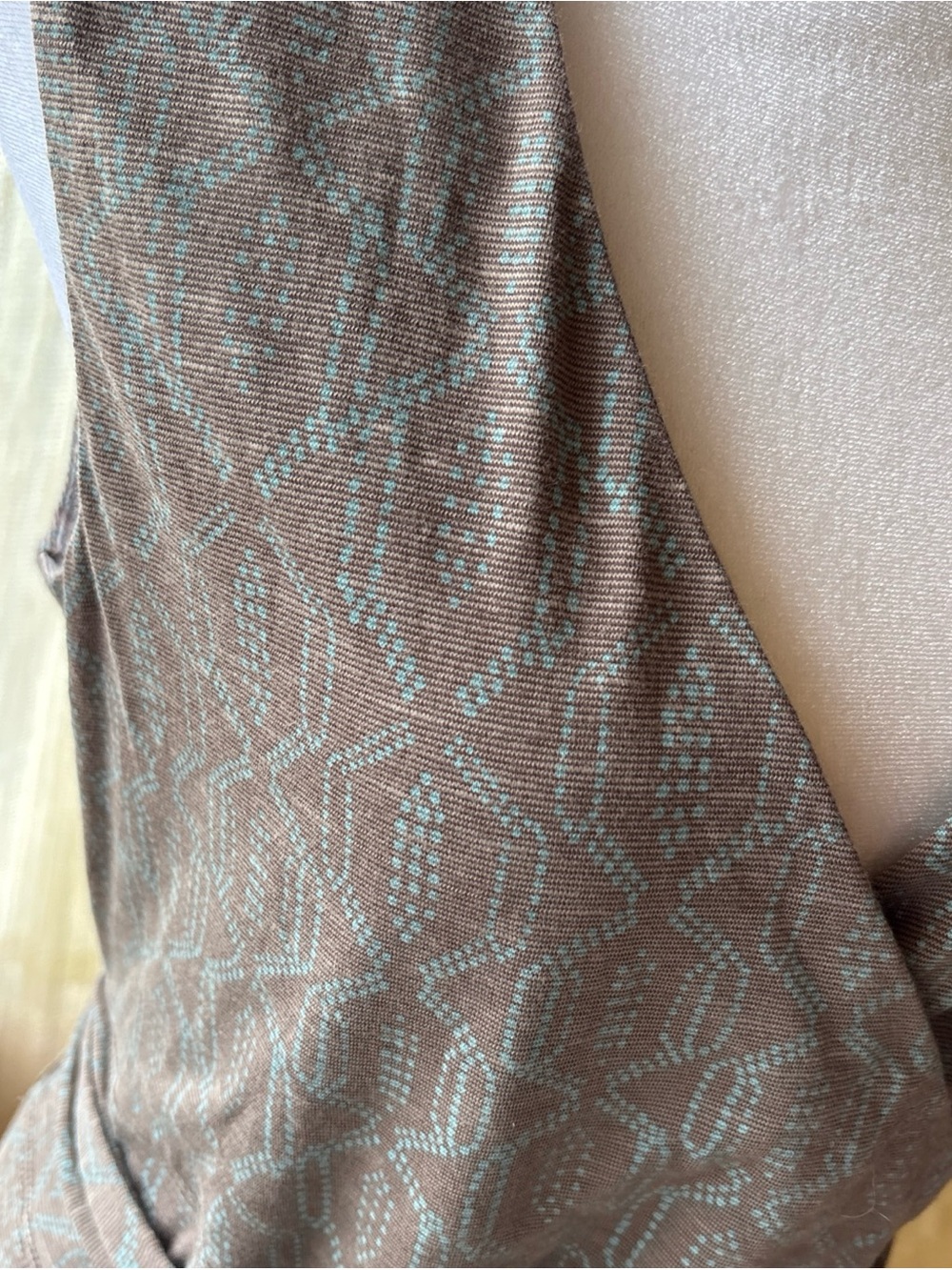 TOAD & CO Poppy Cue Faux Wrap Brown Sleeveless Tank Dress Large - Picture 2 of 7